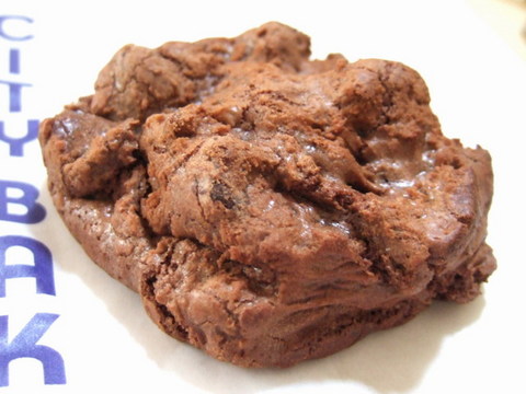 melted chocolate chip cookie