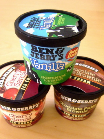 ben & jerry ice cream mini cup